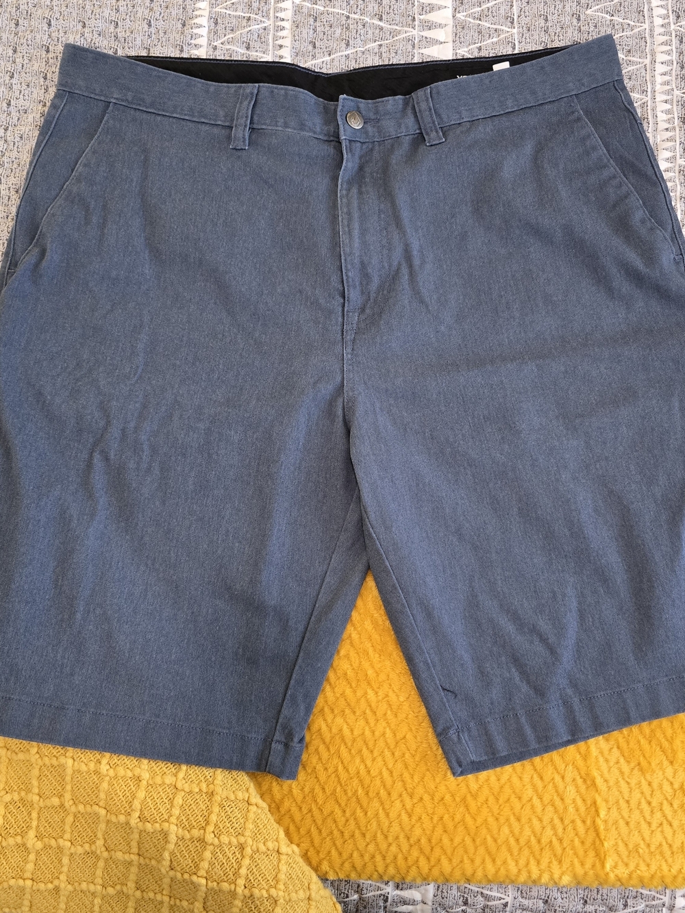 Volcom Men's Slate Blue Flat-Front Shorts